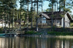 Cottage on a lake